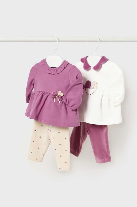 Комплект для немовлят Mayoral Newborn 2-pack колір фіолетовий Комплект для немовлят Mayoral Newborn 2-pack колір фіолетовий
