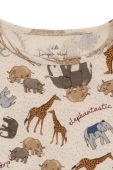 Дитяча бавовняна піжама Konges Sl?jd колір бежевий візерунок Дитяча бавовняна піжама Konges Sl?jd колір бежевий візерунок
