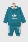 Cпортивний костюм для немовлят adidas Originals колір бірюзовий Cпортивний костюм для немовлят adidas Originals колір бірюзовий
