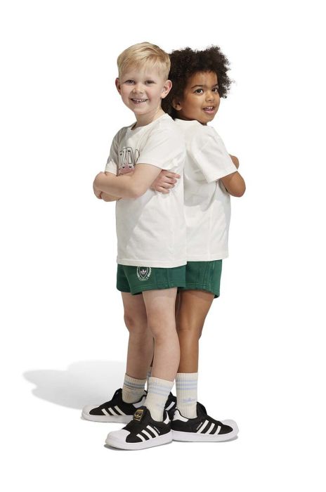 Дитячий комплект adidas Originals колір зелений Дитячий комплект adidas Originals колір зелений