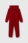 Дитячий бавовняний спортивний костюм United Colors of Benetton колір червоний (3415384) Дитячий бавовняний спортивний костюм United Colors of Benetton колір червоний (3415384)