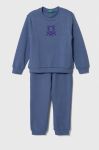 Дитячий бавовняний спортивний костюм United Colors of Benetton колір блакитний (3403654) Дитячий бавовняний спортивний костюм United Colors of Benetton колір блакитний (3403654)