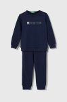 Дитячий бавовняний спортивний костюм United Colors of Benetton колір синій (3403669) Дитячий бавовняний спортивний костюм United Colors of Benetton колір синій (3403669)