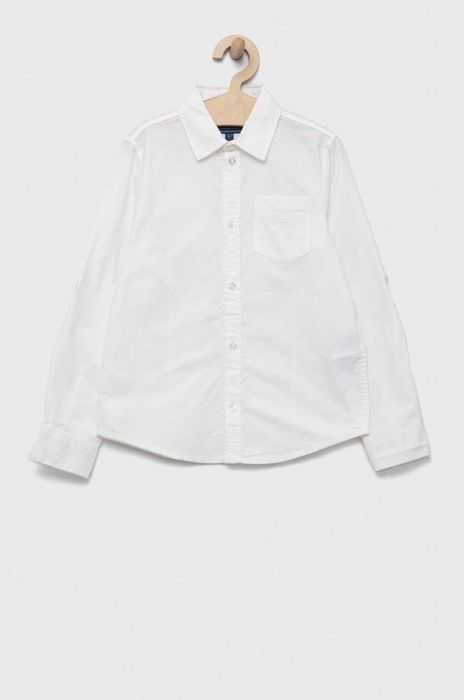 Дитяча бавовняна сорочка Guess колір білий (3329893) Дитяча бавовняна сорочка Guess колір білий (3329893)