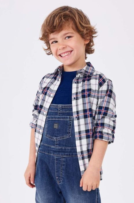 Дитяча бавовняна сорочка Mayoral колір синій (3419955) Дитяча бавовняна сорочка Mayoral колір синій (3419955)