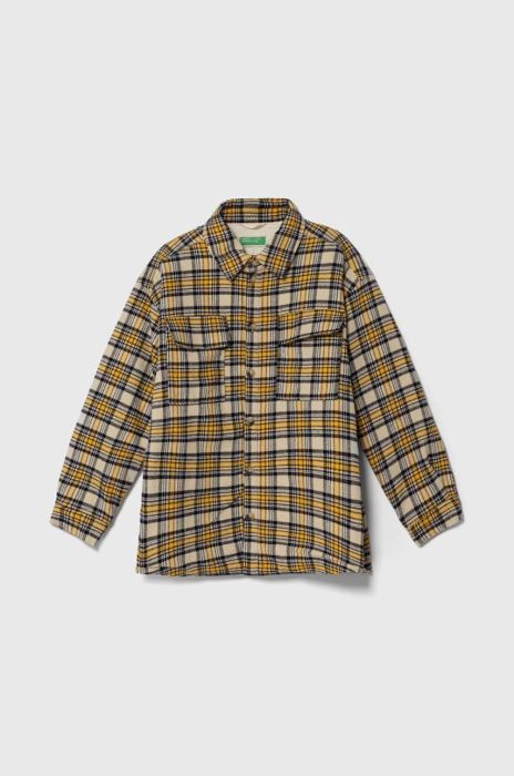 Дитяча куртка United Colors of Benetton колір жовтий (3588186) Дитяча куртка United Colors of Benetton колір жовтий (3588186)