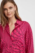 Сорочка Pinko жіноча колір рожевий relaxed класичний комір Сорочка Pinko жіноча колір рожевий relaxed класичний комір