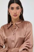Шовкова сорочка Pinko колір бежевий regular класичний комір (3621565) Шовкова сорочка Pinko колір бежевий regular класичний комір (3621565)