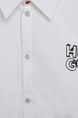 Дитяча бавовняна сорочка HUGO колір білий (3424240) Дитяча бавовняна сорочка HUGO колір білий (3424240)