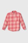Дитяча бавовняна сорочка United Colors of Benetton колір рожевий (3389098)