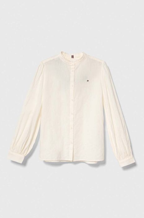 Дитяча бавовняна сорочка Tommy Hilfiger колір бежевий (3585529)