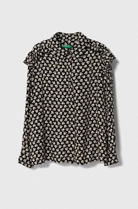 Дитяча сорочка United Colors of Benetton колір чорний Дитяча сорочка United Colors of Benetton колір чорний