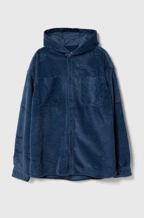 Дитяча вельветова сорочка United Colors of Benetton колір блакитний (3650594) Дитяча вельветова сорочка United Colors of Benetton колір блакитний (3650594)