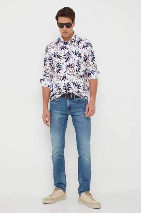 Бавовняна сорочка Tommy Hilfiger чоловіча slim класичний комір колір барвистий (3324887) Бавовняна сорочка Tommy Hilfiger чоловіча slim класичний комір колір барвистий (3324887)