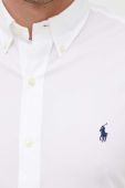 Сорочка Polo Ralph Lauren чоловіча колір білий slim комір button-down (3259948) Сорочка Polo Ralph Lauren чоловіча колір білий slim комір button-down (3259948)