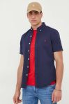 Бавовняна сорочка Polo Ralph Lauren чоловіча колір синій regular комір button-down (3319672) Бавовняна сорочка Polo Ralph Lauren чоловіча колір синій regular комір button-down (3319672)