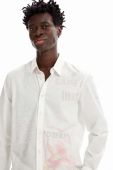 Бавовняна сорочка Desigual чоловіча колір білий regular класичний комір (3477284) Бавовняна сорочка Desigual чоловіча колір білий regular класичний комір (3477284)