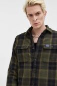 Куртка з домішкою вовни Superdry колір зелений перехідна Куртка з домішкою вовни Superdry колір зелений перехідна