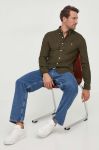 Вельветова сорочка Polo Ralph Lauren колір зелений regular комір button-down Вельветова сорочка Polo Ralph Lauren колір зелений regular комір button-down