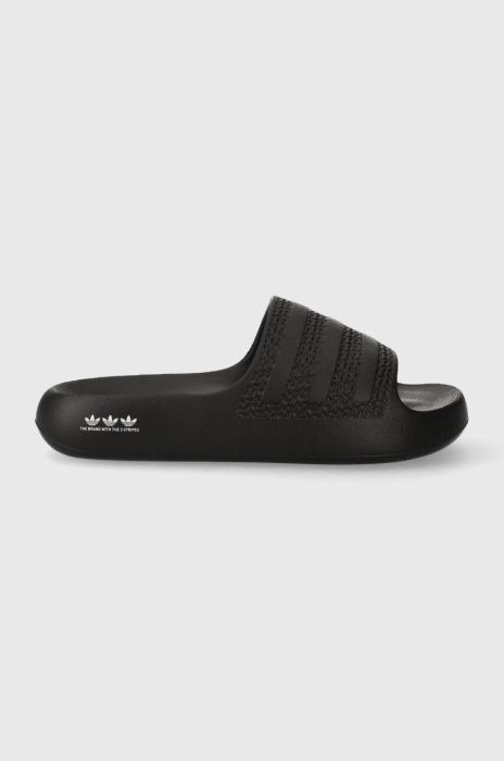 Шльопанці adidas Originals Adilette Ayoon жіночі колір чорний на платформі Шльопанці adidas Originals Adilette Ayoon жіночі колір чорний на платформі