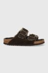 Замшеві шльопанці Birkenstock Arizona жіночі колір коричневий 1020528