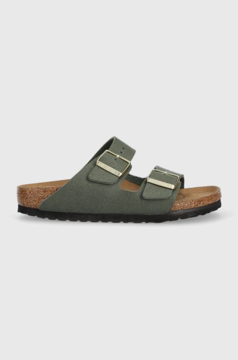 Шльопанці Birkenstock Arizona жіночі колір зелений 1025477 Шльопанці Birkenstock Arizona жіночі колір зелений 1025477