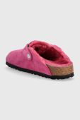 Замшеві тапочки Birkenstock Boston жіночі колір рожевий 1025552