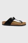 В'єтнамки Birkenstock Gizeh жіночі колір чорний на плоскому ходу 1026135 В'єтнамки Birkenstock Gizeh жіночі колір чорний на плоскому ходу 1026135