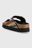 Шльопанці Birkenstock x PAPILLIO Arizona жіночі колір чорний на платформі 1025303