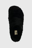 Вовняні тапочки UGG Fuzz Sugar Slide колір чорний 1135132 Вовняні тапочки UGG Fuzz Sugar Slide колір чорний 1135132