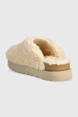 Вовняні тапочки UGG Fuzz Sugar Slide колір бежевий 1135132