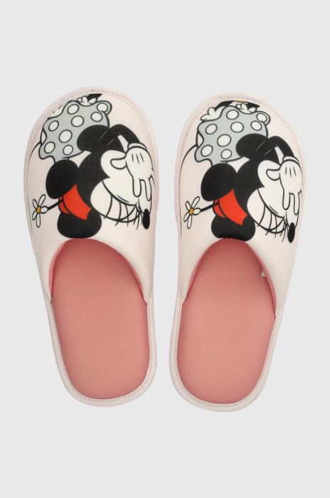 Дитячі тапочки United Colors of Benetton x Disney колір рожевий Дитячі тапочки United Colors of Benetton x Disney колір рожевий