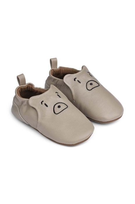 Дитячі шкіряні тапочки Liewood колір зелений Дитячі шкіряні тапочки Liewood колір зелений