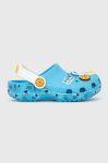 Дитячі шльопанці Crocs x Sesame Street колір блакитний