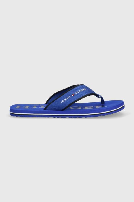 В'єтнамки Tommy Hilfiger CLASSIC HILFIGER BEACH чоловічі FM0FM04617 колір блакитний В'єтнамки Tommy Hilfiger CLASSIC HILFIGER BEACH чоловічі FM0FM04617 колір блакитний