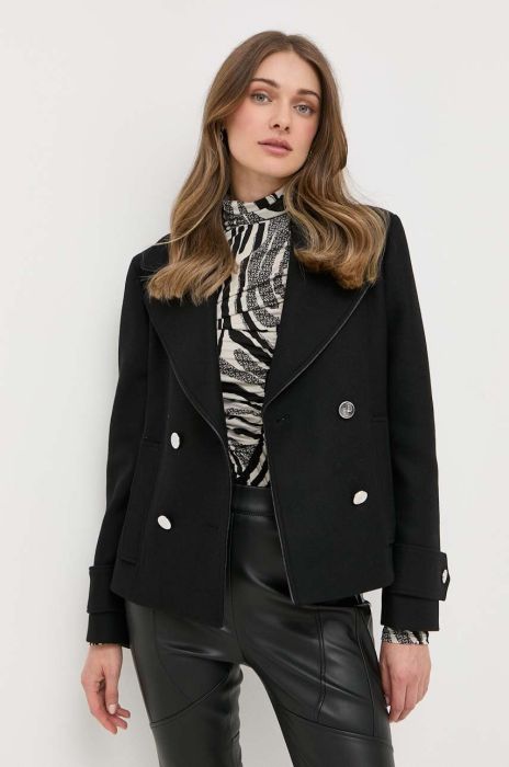 Вовняна куртка BOSS колір чорний перехідна (3302801) Вовняна куртка BOSS колір чорний перехідна (3302801)