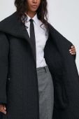 Пальто Elisabetta Franchi жіночий колір чорний перехідний (3574586) Пальто Elisabetta Franchi жіночий колір чорний перехідний (3574586)