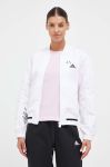 Куртка adidas жіноча колір білий перехідна Куртка adidas жіноча колір білий перехідна