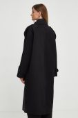 Тренч Notes du Nord жіночий колір чорний перехідний