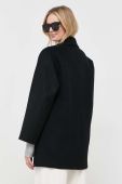 Вовняне пальто Luisa Spagnoli колір чорний перехідний Вовняне пальто Luisa Spagnoli колір чорний перехідний