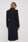 Вовняне пальто Sisley колір чорний перехідний (3632905)