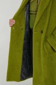 Пальто Sisley жіночий колір зелений перехідний oversize
