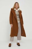 Пальто Sisley жіночий колір коричневий перехідний oversize