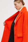 Вовняне пальто Patrizia Pepe колір помаранчевий перехідний Вовняне пальто Patrizia Pepe колір помаранчевий перехідний
