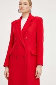 Вовняне пальто Patrizia Pepe колір червоний перехідний двобортний (3533345) Вовняне пальто Patrizia Pepe колір червоний перехідний двобортний (3533345)