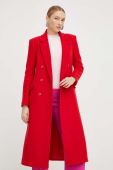 Вовняне пальто Patrizia Pepe колір червоний перехідний двобортний (3533345) Вовняне пальто Patrizia Pepe колір червоний перехідний двобортний (3533345)