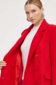 Вовняне пальто Patrizia Pepe колір червоний перехідний двобортний (3533345) Вовняне пальто Patrizia Pepe колір червоний перехідний двобортний (3533345)