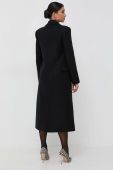 Вовняне пальто Patrizia Pepe колір чорний перехідний двобортний (3533338) Вовняне пальто Patrizia Pepe колір чорний перехідний двобортний (3533338)