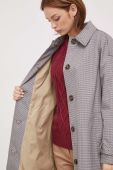 Тренч Barbour Marie Check Showerproof жіночий колір сірий перехідний oversize