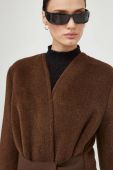 Вовняне пальто By Malene Birger колір коричневий перехідний